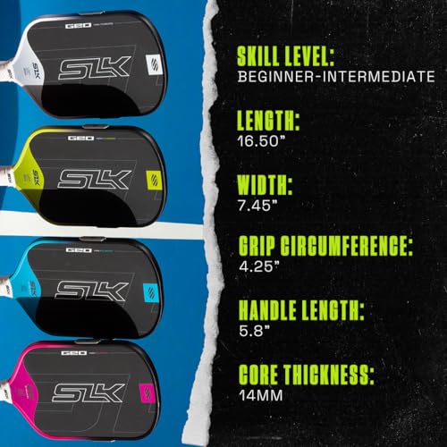 Selkirk Sport SLK Geo Pickleball Paddle | T700 Raw Carbon Fiber Pickleball Paddles | Massive Sweet Spot & Balance with Rev-Pro Core