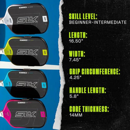 Selkirk Sport SLK Geo Pickleball Paddle | T700 Raw Carbon Fiber Pickleball Paddles | Massive Sweet Spot & Balance with Rev-Pro Core