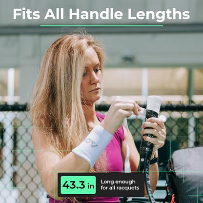 ADV Dry Tennis Overgrip Tape - 3, 6, 12, 30, 60 Pack - FeltTac Tennis Racket Grip Tape - Ultra Absorbent Tennis Grip Tape - Comfort Tennis Racket Grips - Tennis Grips Overgrip - color: 6-Pack White