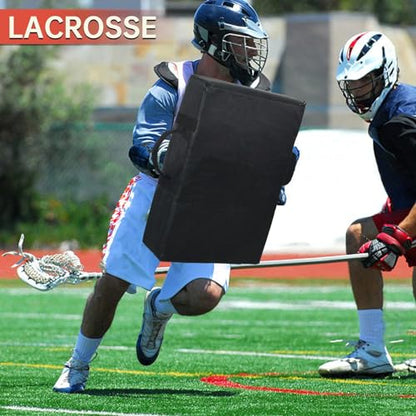 Martial Kick Shield Blocking Pads Football Basketball: high-Density Sponge pad Curved Grip & Forearm Strap — Impact Dispersion Home Gym Practice & Team Sessions Adults Youth