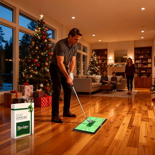 Golf Hitting Mat, Swing Path Feedback Golf Training Mat, 16"x12" Extra Replaceable Practice Mat, Indoor Outdoor Golf Swing Detection Mat, Ideal Golf Gifts for Men & Women Home Backyard Use