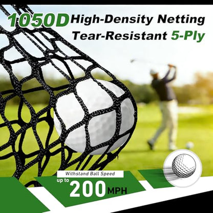 Gagalileo Golf Hitting Net with Target：Professional Heavy Duty Practice Net for Driver Swing Training Backyard Garage