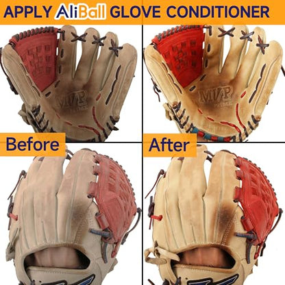 AliBall Baseball Glove Break-in Kit - Complete Set with Glove Mallet, Oil, Conditioner, Wrap, Brush & Cloth - Quickly Soften & Shape Your Baseball/Softball Mitt (Pro Classic)