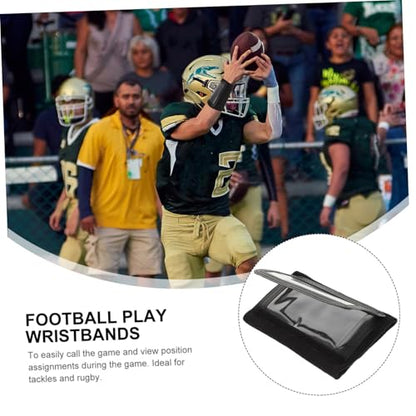 Football Tactical Wristband Quarterback Play Armband Soft Football Wrist Sleeve Black Medium Sports Sweatband for Training and Competition