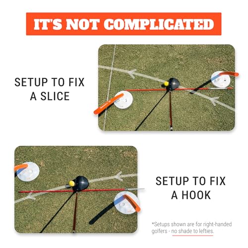 WHYGOLF Alignment Discs Lite, Compact Golf Swing Trainer and Alignment Sticks Set with 2 Discs and 2 Foam Rods, Portable Golf Training Aid and Practice Accessory