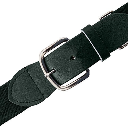 Champion Sports Baseball & Softball Belt – Stretch Fit Uniform Belt for Youth & Adult Players, Multiple Colors - color: Dark Green, size: Youth (18-32 Inches)