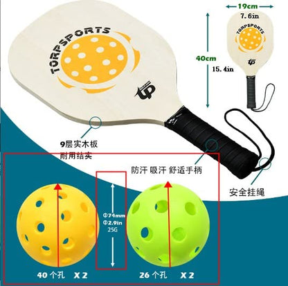 Portable Pickleball Net Set, 22FT Regulation Size Pickle Ball Net with 4 Pickleball Paddles, 4 Outdoor Pickleballs (2x40 Holes + 2x26 Holes), Carry Bag, Easy Setup for Indoor, Backyard, Park