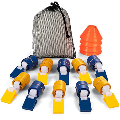 Champion Sports Quick Release Flag Football Set – Durable Belt, 3 Detachable Flags & Adjustable Fit (25”-50”)