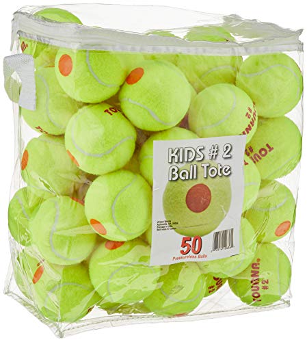Tourna Orange Dot Low Compression Transition Tennis Balls - style: 50 pack