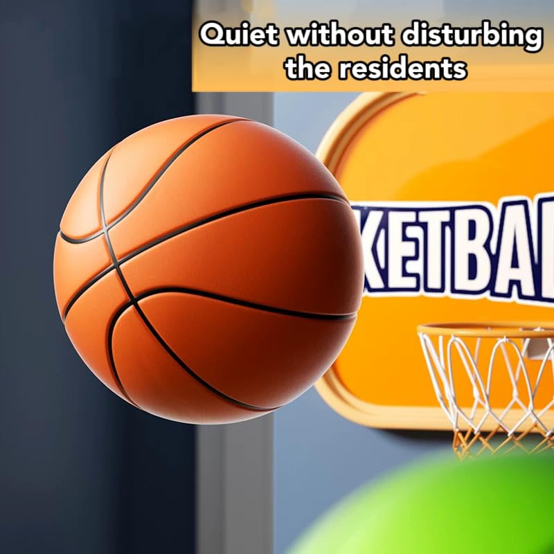 Silent Basketball 2025 Official Eighth Generation of High Density Silent Basketballs Size 6 (28.5") and 7 (29.5"),Mute Basket-Ball Training Ball - size: 29.5"