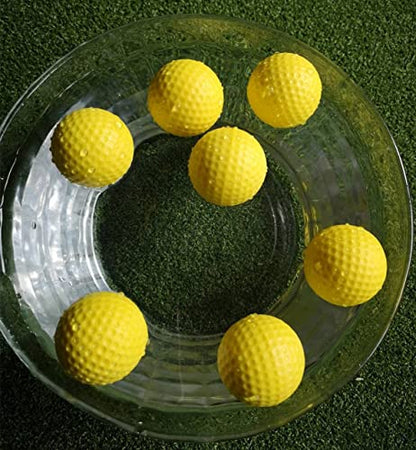 100pcs Yellow Golf PU Ball Foam Ball Restricted Flight Balls Practice Golf Training aids