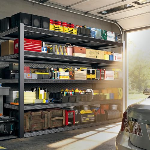84" H Garage Shelving,Storage Shelves 3050LBS Heavy Duty Storage Shelves,Adjustable Metal Shelving,for Garage,Warehouse,Basement,Pantry 84" H x 55" W x 24" D - size: 84.1x55.1x24.1