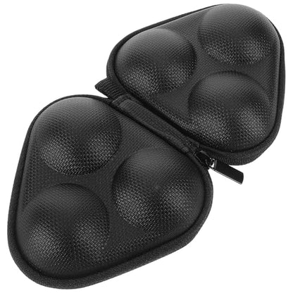 Abaodam Triangular Table Tennis Ball Holder Case Black Mini Ping Pong Ball Storage Bag with Protective Container Portable Sports Equipment Organizer for Table Tennis Players