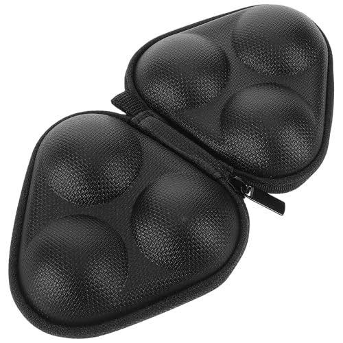 Abaodam Triangular Table Tennis Ball Holder Case Black Mini Ping Pong Ball Storage Bag with Protective Container Portable Sports Equipment Organizer for Table Tennis Players