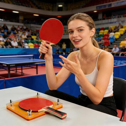 Table Tennis Paddle Press, Precision Manual Cutter, 8.27x7.48 Inches Rubber Edge Tool with Blade, Solid Aluminum Device, Training Aid with Easy Handling, Club Supplies for Coaches, Beginners Use