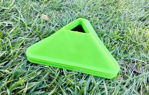 Unicorn Co Premium Football Soccer Agility Plyometric Training Triangle Plate Cones 20pcs - color: Green