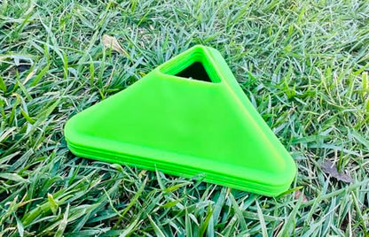 Unicorn Co Premium Football Soccer Agility Plyometric Training Triangle Plate Cones 20pcs - color: Green