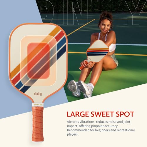 Pickleball Paddles Set of 2/4- USAPA Approved Graphite/Fiberglass Pickleball Racket, 2 Pickleball Rackets, 4 Balls and 1 Portable Carry Bag, Aesthetic Pickle Ball Set for Men Women Beginners - color: 4 Retro Twill | Khaki | Graphite