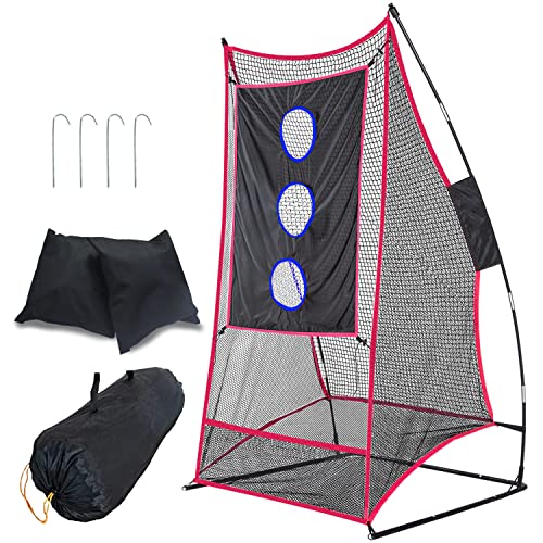 Kapler Football Kicking Throwing Net - 6x3ft Portable Field Goal w/Detachable Target for Throw & Precision Kicks - Sideline Practice for Backyard Skill Improvement for Youth and Adults