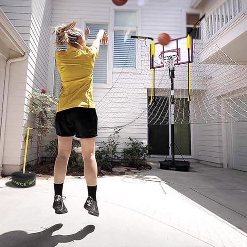 Basketball Practice Network Basketball Return Net Attachment for Hoop, Portable Ball Guard Defensive Net System Rebounder, Defensive Net System Basketball Shooting Aid