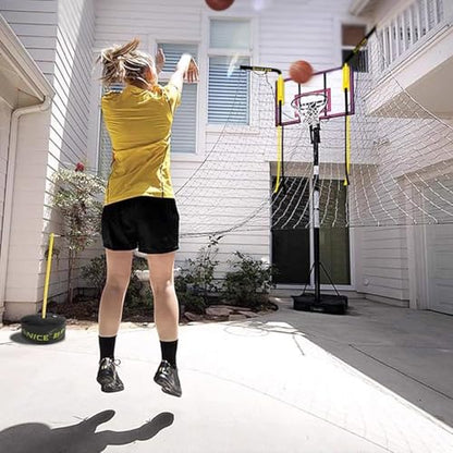 Basketball Practice Network Basketball Return Net Attachment for Hoop, Portable Ball Guard Defensive Net System Rebounder, Defensive Net System Basketball Shooting Aid