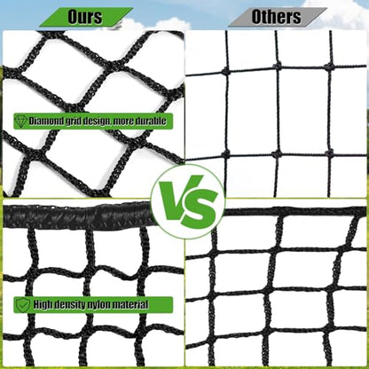 Golf Practice Net, 10Ft/15Ft/20Ft Golf Hitting Nets Heavy Duty Nylon Golf Netting for Garage Backyard - size: 10 x 10 Ft