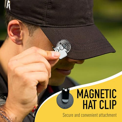 Golf Divot Tool Gift Set – Magnetic Divot Tool, Ball Marker, Hat Clip, & Case Made in USA from Durable Rust-Free Material for Easy Ball Marking, Repairing Divots, and Perfect Golf Gifts - color: Wizard