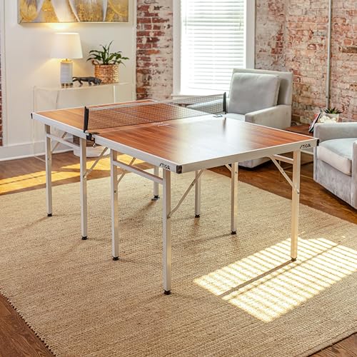 STIGA Space Saver - Compact Ping Pong Table - Separate Table Halves - Regulation Height - No Assembly Required - color: Brown