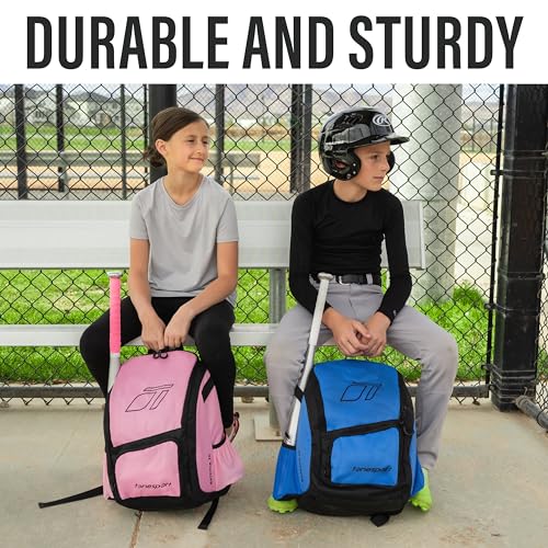 Tonesport Baseball Bag - Backpack for Baseball, Softball, Tball - Adults & Youth Bat Bag - color: Blue, style: Youth Baseball Backpack