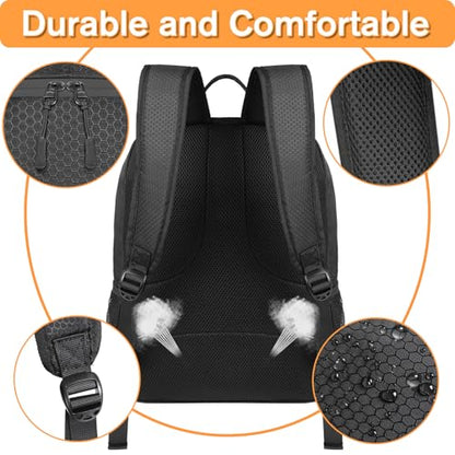 YOREPEK Soccer Backpack,Soccer Bag with Ball Holder, Water resistant Sport Equipment Bags Fit Basketball Volleyball Football - color: Coal Black