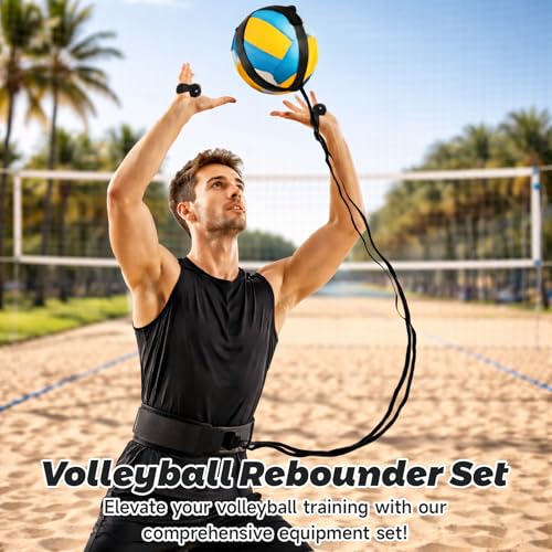 Volleyball Training Equipment Aid, Volleyball Rebounde,Serving, Spike,Set Trainer for Beginners Posture Corrector