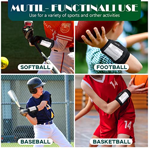 Youth Adult Football Wristbands, Quarterback Playbook Wristband with 3 Compartments, Wrist Coach for Football, Baseball, Softball, All Sports - style: Youth-4 PACK