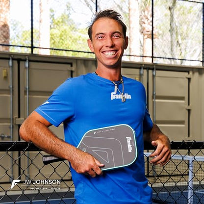 Franklin Sports PRO Pickleball Paddles – C45 Carbon Fiber Series - Official USAP + UPA Approved – Pro Player Design - color: Dynasty |Electric Mint, size: 14 mm