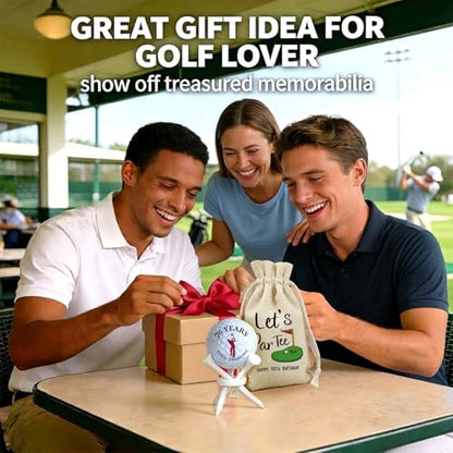 Fathers Day Dad Gifts from Daughter Son Wife, 70th Golf Gift for Grandpa Golfing Fan Husband, Golf Birthday Retirement Gifts, 70 Years Old Golf Ball Tabletop Display Stand Holders Gifts Decor 3 Tees