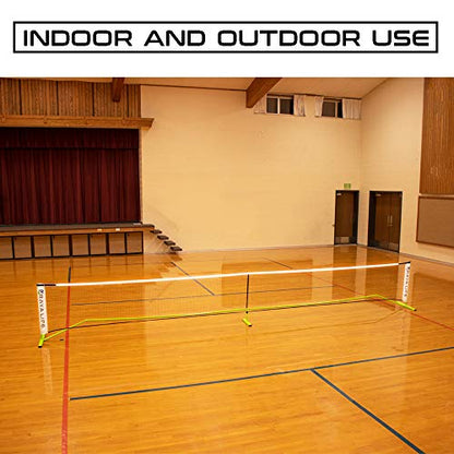 Portable Pickleball Net & Badminton Net 2 in 1-22ft Width Standard Net Size- Indoor & Outdoor Multi-Sport Net – Weatherproof, Durable, Easy Assembly