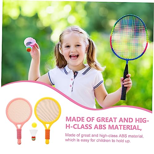 1Set Portable Badminton Racket for Rackets with Balls Lightweight Durable Outdoor Sports for Family Fun and Parent Interaction