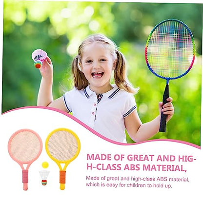 1Set Portable Badminton Racket for Rackets with Balls Lightweight Durable Outdoor Sports for Family Fun and Parent Interaction