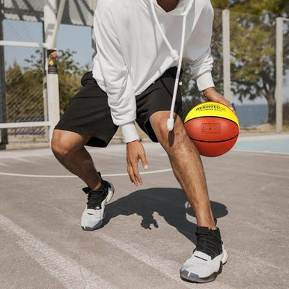 Basketball Weighted 1.3kg Auxiliary Heavy Basketball 3lbs Size 7 for Indoor and Outdoor Training, Training Heavy Ball for Improving Dribbling and Ball Control