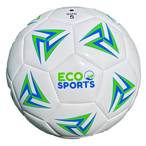 Eco Sports Soccer Ball, Size 3, 4, & 5 PVC Free, Recycled TPU Material, Long Air Retention for Practice & Games BPA Free Non Toxic, Better Balls Better World