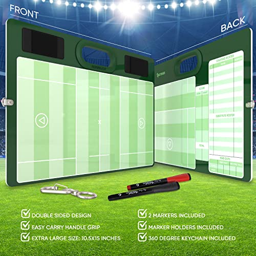 Dry Erase Lacrosse Coaching Board 15x10.5” – Includes 2 Markers, Whiteboard for Coaches, Training Equipment & Accessories, Perfect Coach Gift