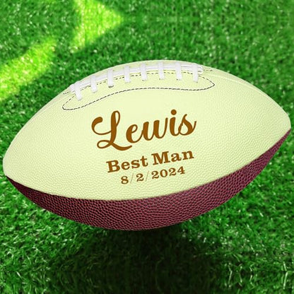 EDSG Custom Football Groomsmen Gifts 2026 Graduation Gifts for Him High School Personalized Footballs Junior Footballs Class of 2026 Full 12-Inch Football Gifts for Coach Dad Fan Birthday - color: Design 4