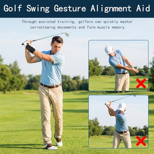 1-Pack Golf Wrist Brace - Neoprene Golf Wrist Training Aid - Comfort Golf Swing Training Aid - Hand Gesture Practice Tool for Golf Beginners - Golf Swing Trainer for Proper Wrist Alignment