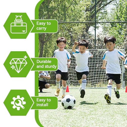 Soccer Goal for Backyard, 10 * 6.5ft Soccer Goal Net, Soccers Replacement Goal Nets, Portable Kids Training Soccers Net for Sports Match Training