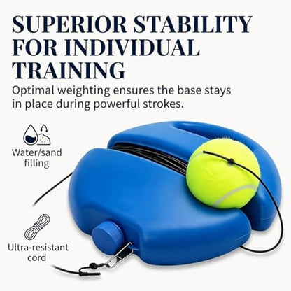 Tennis Practice Rebounder with String, Solo Tennis Trainer Rebound Ball Kits, Multifunction Tennisball Training Baseboard for Outdoors, in The Garden, in The Park - color: 2pcs*Blue+Ball