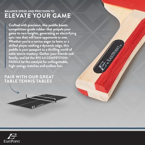 EastPoint Ping Pong Paddle Sets - Choose 2 Player Table Tennis Paddle Set, or 4 Player Deluxe Kit with Balls and Storage Case - style: 2 Paddles Only