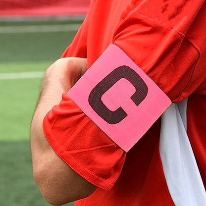 Football Captain Armband, Pack of 10 Nylon Running Exercise Football Header Game Brassard Armband Elastic Paste Winding C Word Armband for Sport Trend Hiking Mountaineering