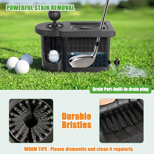 10L0L Golf Cart Ball Washer and Club Cleaner Kit, Detachable Golf Club Head and Ball Washer Golf Cleaner for EZGO Club Car Yamaha