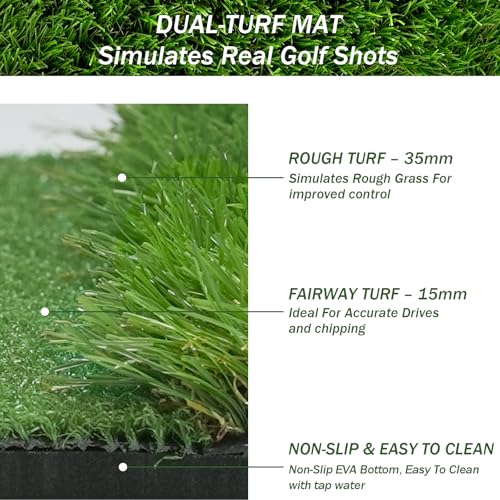 Golf Chipping Net Set with Mat & 12 Practice Balls – All-in-One Golf Training Kit – Portable, Easy Setup for Backyard & Indoor Use – Great Gift for Golfers and Beginners