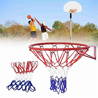 2Pcs Basketball Net Replacement Standard Basketball Hoop Net Thick Nylon Braided Hoop Net All Weather Basketball Net for Indoor Outdoor(12 Loops)