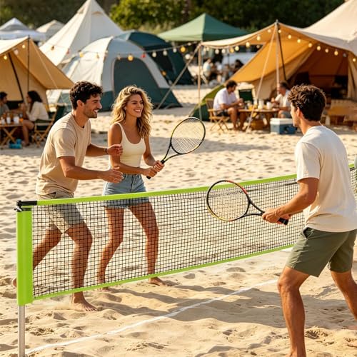 Badminton Net For Outdoor Use - Replacement Mesh For Pickleball | Replacement Net For Badminton - For Outdoor Use Beach Patio Outdoor Driveway Cars Back Garden Camp Escu